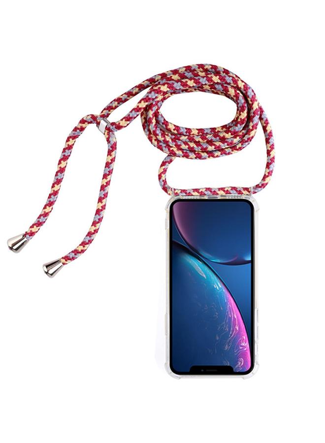 S-TOP Case For iPhone XR Four-Corner Anti-Fall Transparent TPU Mobile Phone Case With Lanyard - Image 1
