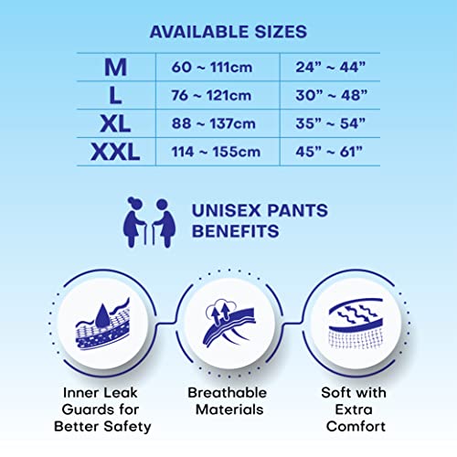 Lyficare Classic Adult Diaper Medium Size (M) - 10 Units | Unisex Diapers Pants Style | Waist (60-85 cm) | Wetness Indicator, Super Absorption, 360° Protection & 0% Leakage | For Men & Women - Image 5