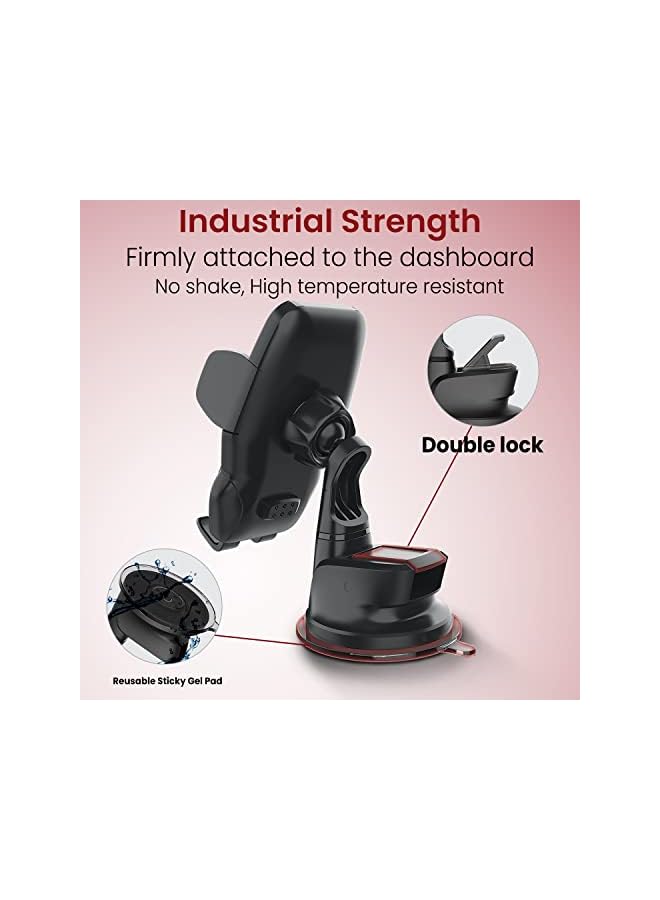 Moxedo Magnetic Car Mount Phone Holder for Car Dashboard/ Windshield Suction Base Adjustable 360 Degree Rotation Compatible for iPhone 13/12/12 Pro/12 Pro Max/11Pro, Samsung Galaxy S20/S10+ - Image 5