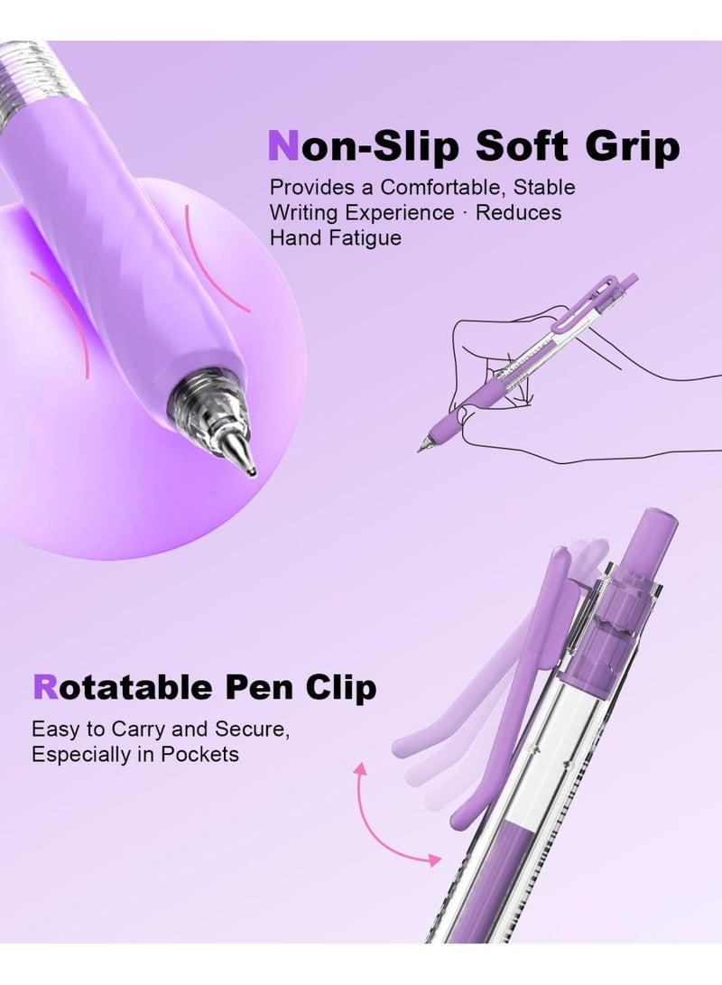 Languo Acrylic Gel Pens for Coloring, 36 Colors Retractable Colored Pens | 0.7mm Tip , Premium Gift Box Set, Perfect for Coloring, Writing, Drawing, Journaling, Note Taking, Black & White Paper - Image 4