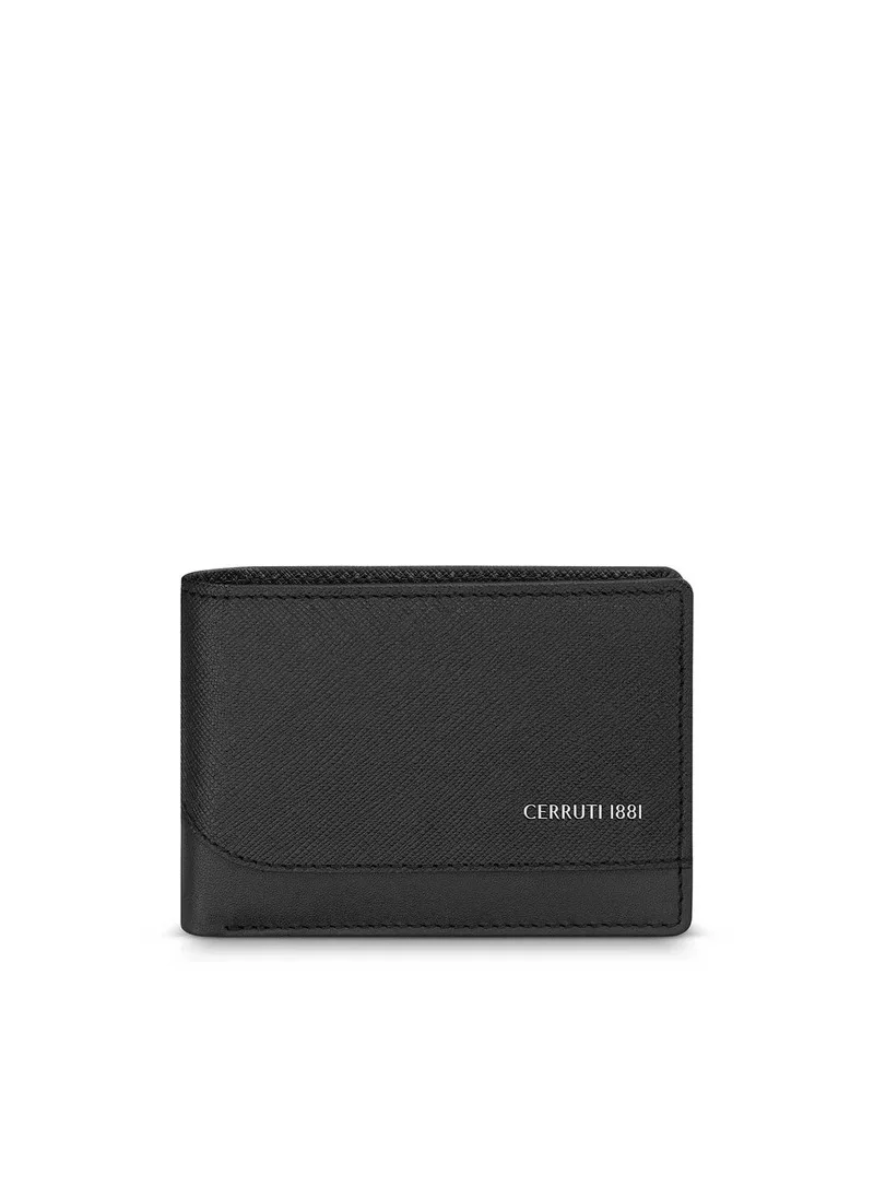 CERRUTI 1881 Contrast Black Leather Wallet for Men's