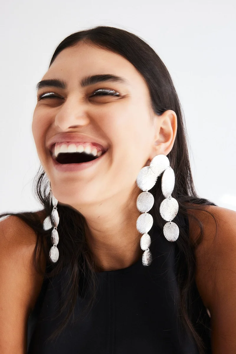 H&M Metal-Disc Pendant Earrings