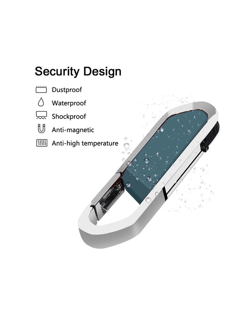 AROAQ USB Flash Drive, Portable Metal Thumb Drive with Keychain, USB 2.0 Flash Drive Memory Stick, Convenient and Fast Pen Thumb U Disk for External Data Storage, (1pc 1GB Grey)  - Image 2