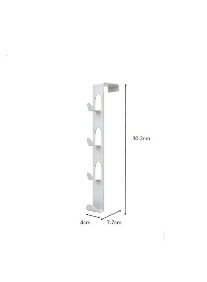 Smart Storage 🤝Smart Storage OTD Multifunctional Vertical Hanger Over The Door Hook Rack, Space Saving Carbon Steel Organizer for Clothes, Bags & Towels, No Drilling Required (White/Grey/Gold). - Image 2