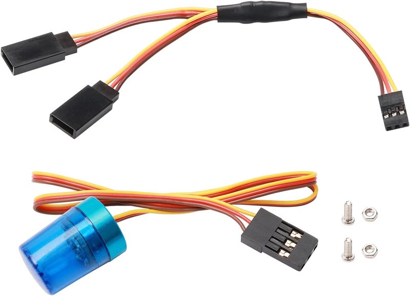 NewZoll RC Car Light Kit RC Car Police Flashing Light Warning Lamp Compatible with 110 TRX4 SCX10 Crawler Truck Firefighting Ambulance Car RC Airplane Blue - Image 1