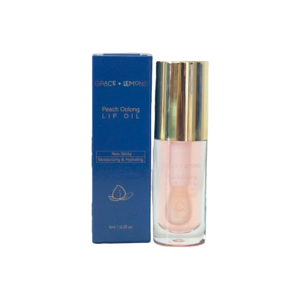 Peach Oolong Lip Oil  Jojoba Oil Vitamin E  Uuroncha ekisu Nonsticky Moisturizing  Hydrating Lightweight Clear
