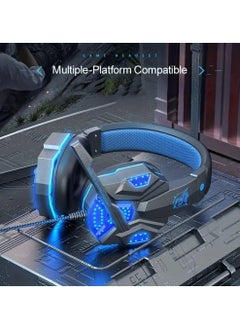 Necomi Gaming Headset With Led Backlight, Active Noise Cancellation, Capacitive Microphone, Volume Control Compatible With Ps5, Ps4, Pc  - Image 3