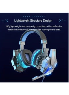 Necomi Gaming Headset With Led Backlight, Active Noise Cancellation, Capacitive Microphone, Volume Control Compatible With Ps5, Ps4, Pc  - Image 5
