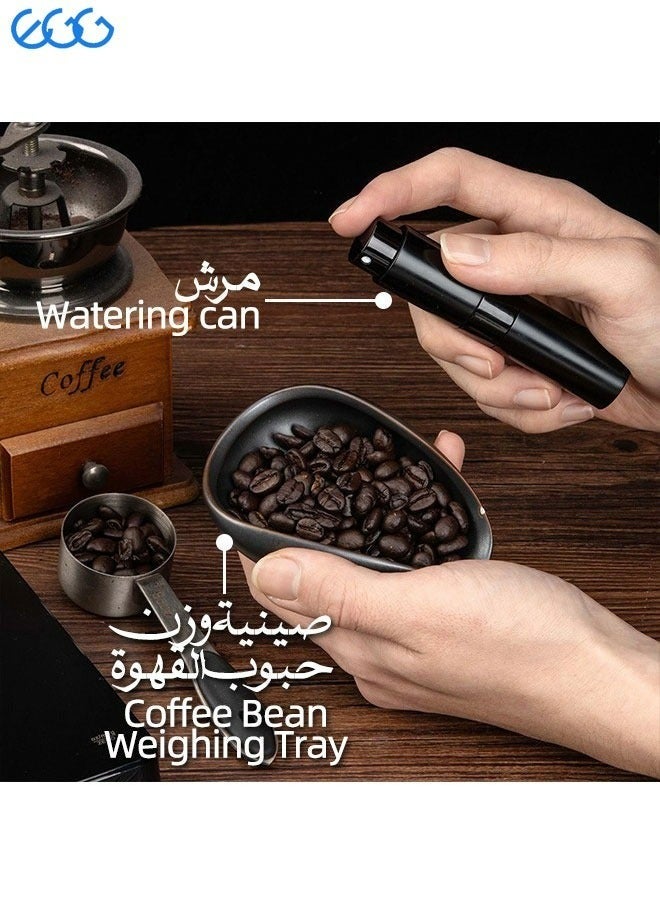 إج مجموعة صانعة القهوة بالتنقيط V60، 15 قطعة مع ميزان لتقطير القهوة، صينية لوزن حبوب القهوة، مطحنة حبوب القهوة، زجاجة رش لحبوب القهوة، ملعقة قهوة، فلتر ورقي للقهوة، فلتر لتقطير القهوة، إبريق مشاركة القهوة، إبريق يدوي ذو عنق نحيل، فوهة مقيّدة لإبريق تقطير القهوة، سجادة كوب القهوة، مقياس حرارة القهوة، كوب القهوة، مجموعة أدوات تنظيف القهوة، وحقيبة تخزين محمولة - Image 4