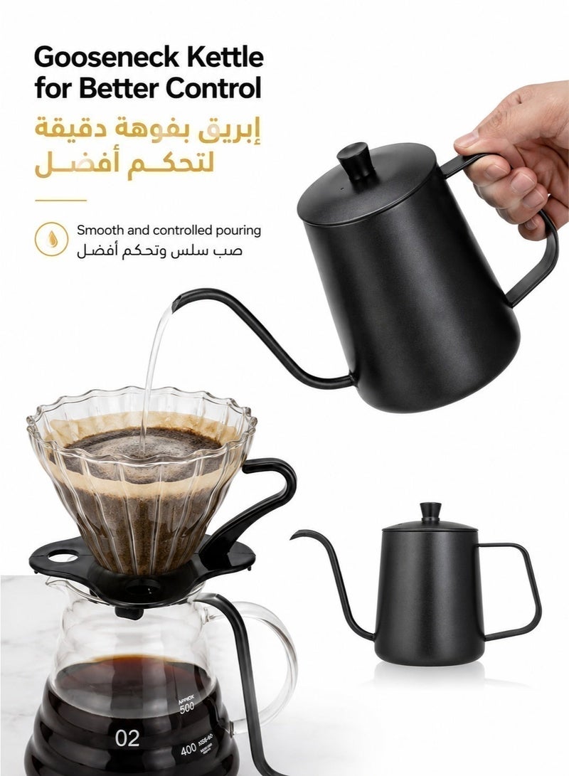 إج مجموعة أدوات تقطير V60 - طقم مكون من 15 قطعة مع حقيبة قهوة - Image 5