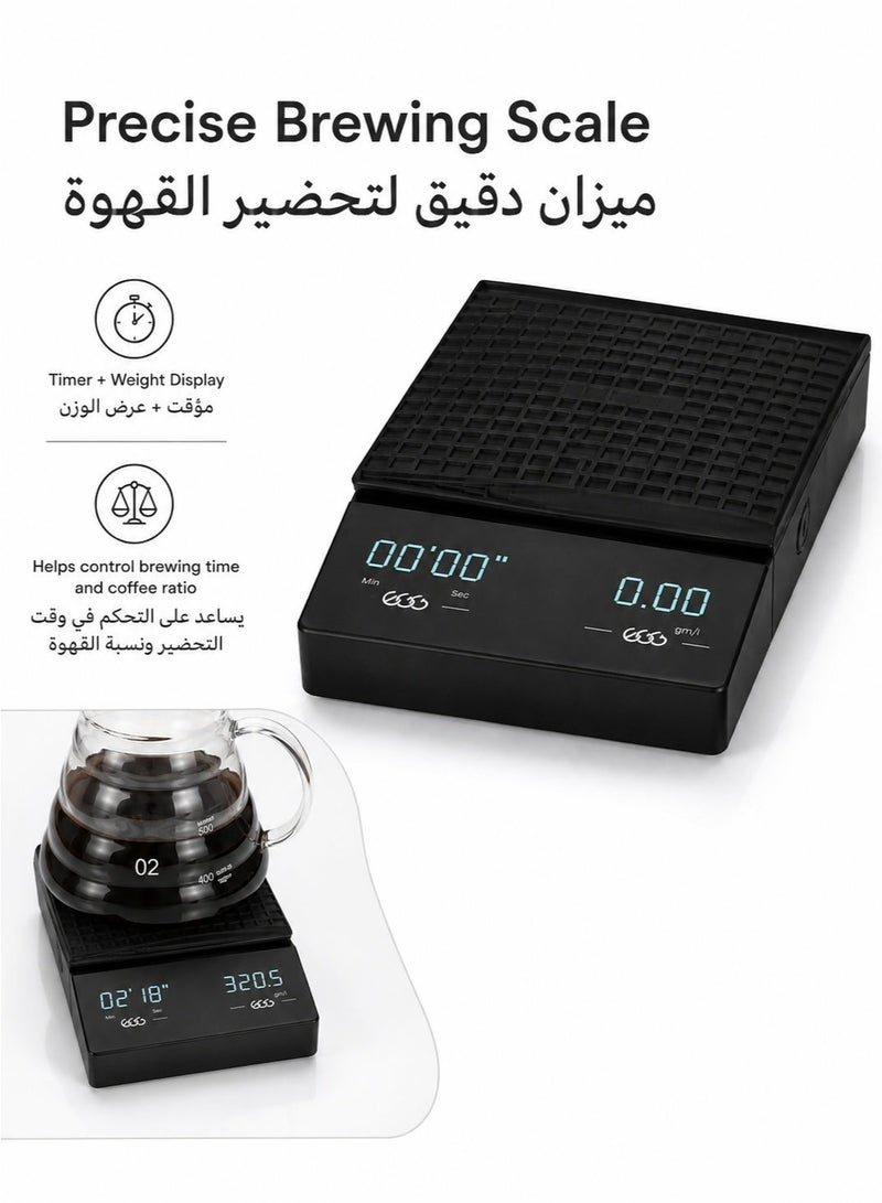 إج مجموعة أدوات تقطير V60 - طقم مكون من 15 قطعة مع حقيبة قهوة - Image 4
