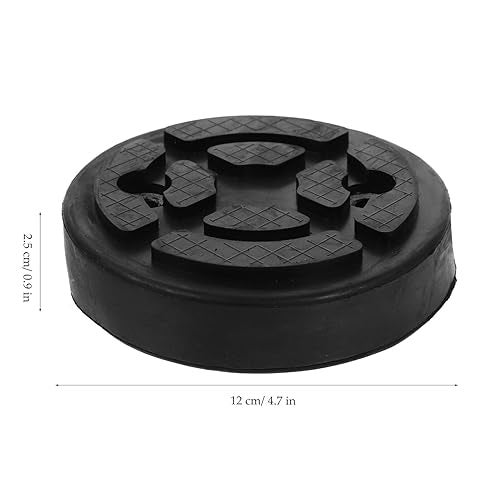 VOSAREA 4pcs Car Lifting Pads Auto Jacking Lift Pads Two- Post Round Heavy Duty Jack Rubber Mats Useful Lifting Support (Block) Car Accessories for Auto Lift Truck Hoist - Image 2