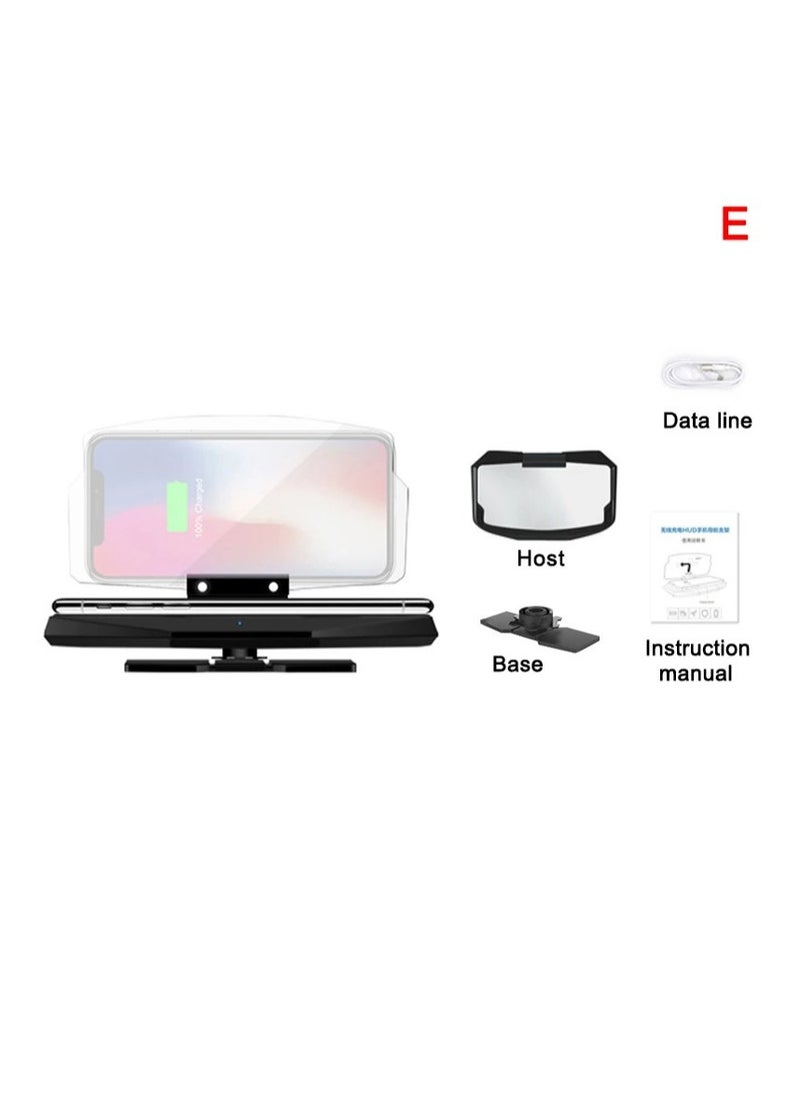 AROAQ 2 in 1 Universal Car Speed ​​Projector Phone Navigation Image Reflector with Wireless Charging Function  - Image 1