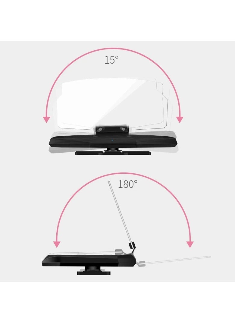 AROAQ - 2 in 1 Universal Car Speed ​​Projector Phone Navigation Image Reflector with Wireless Charging Function - Image 1