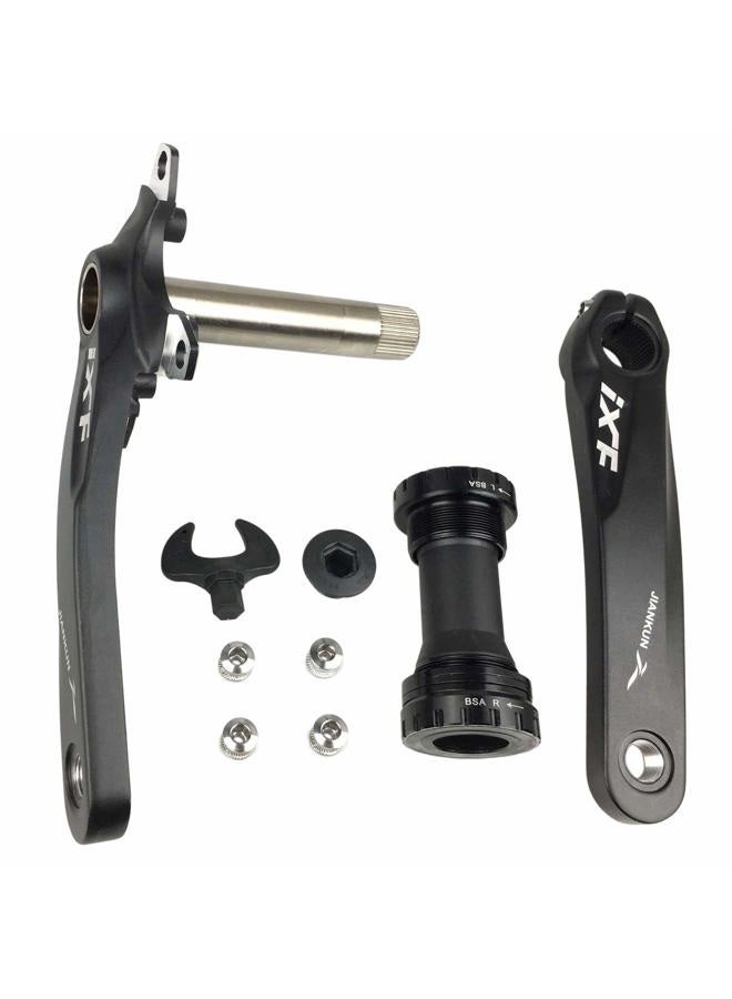 BNVB Bike Crank Arm Set， 170mm 105 BCD Mountain Bike Crank Set with Bottom Bracket Crank and Chainring Bolts for MTB BMX Road Bicyle, Compatible with Shimano, FSA, Gaint (Black) - Image 1