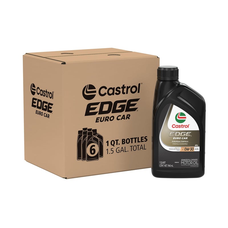 Castrol EDGE Euro 0W30 A3B4 Advanced Full Synthetic Motor Oil 1 Quart Pack of 6