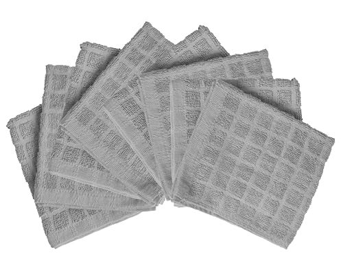 Bumble Towels Bumble Dish Cloths 8 Pack 12 x 12 100 Cotton Kitchen Towels 406 GSM Soft Highly Absorbent Durable Dish Towels for Kitchen Gray - Image 3