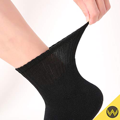 WANDER Men's Athletic Ankle Socks 3-8 Pairs Thick Cushion Running Socks for Men&Women Cotton Socks 7-9/9-12/12-15 (8 Pair Black, Shoe Size: 9-12) - Image 5