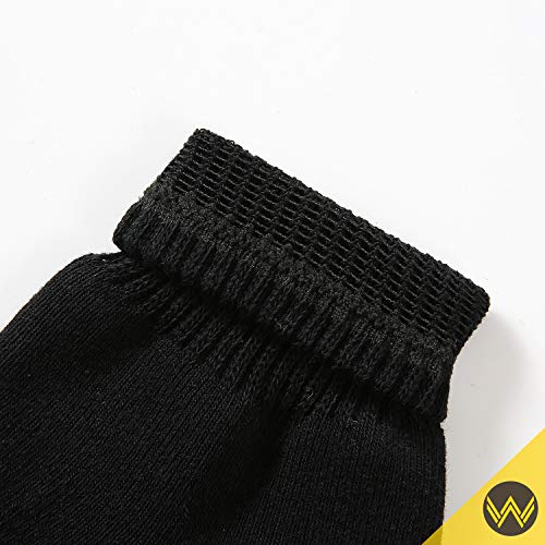 WANDER Men's Athletic Ankle Socks 3-8 Pairs Thick Cushion Running Socks for Men&Women Cotton Socks 7-9/9-12/12-15 (8 Pair Black, Shoe Size: 9-12) - Image 3