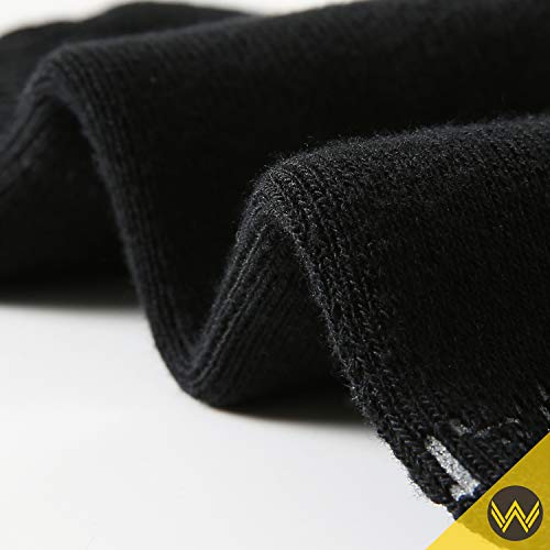 WANDER Men's Athletic Ankle Socks 3-8 Pairs Thick Cushion Running Socks for Men&Women Cotton Socks 7-9/9-12/12-15 (8 Pair Black, Shoe Size: 9-12) - Image 4