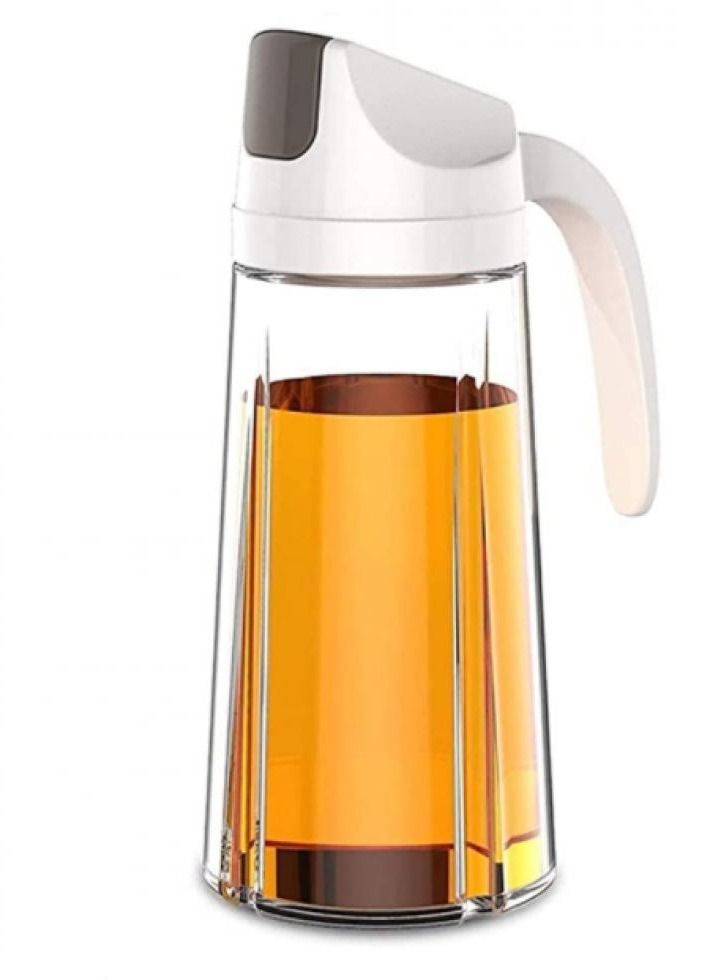 Alissa Glass Leak proof Oil Dispenser Bottle with Automatic Cap and Stopper, 600ml - Image 1