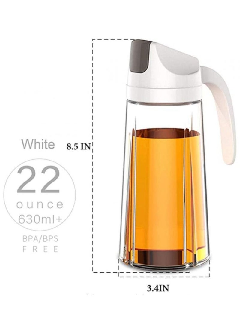 Alissa Glass Leak proof Oil Dispenser Bottle with Automatic Cap and Stopper, 600ml - Image 2