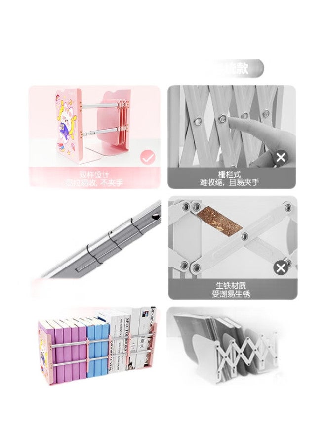 Cat Prince [Back To School Essential] Maotaizi Extendable Book Stand, Desktop Book Storage Rack, Desk Organizer, Middle And High School Student Desk Shelf, Classroom Book Holder, Book Backrest, Book Board, School Supplies - Image 3