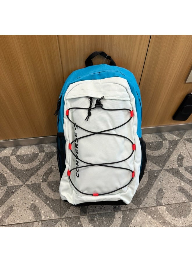 CONVERSE Blue - White Color - Blocking Backpack, Classic Strap Design, Ideal for Vibrant Streetwear and School Days - Image 1