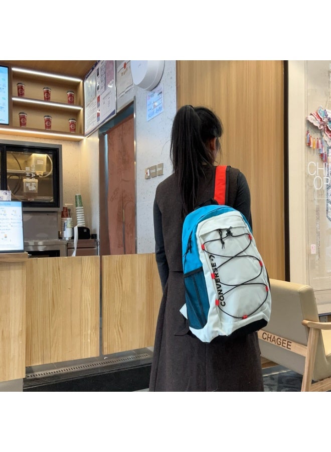 CONVERSE Blue - White Color - Blocking Backpack, Classic Strap Design, Ideal for Vibrant Streetwear and School Days - Image 2
