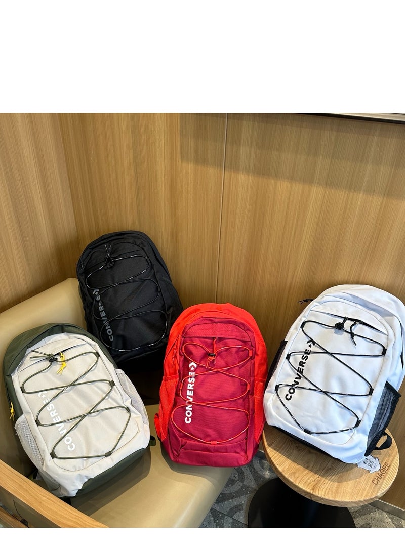 CONVERSE Blue - White Color - Blocking Backpack, Classic Strap Design, Ideal for Vibrant Streetwear and School Days - Image 4