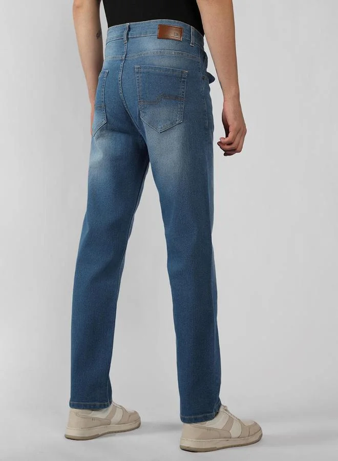 Dennis Lingo Mid Wash Relaxed Fit Jeans by Styli
