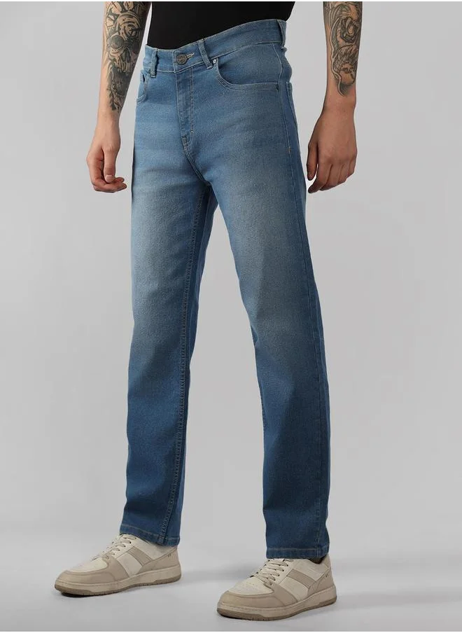 دينيس لينغو Mid Wash Relaxed Fit Jeans by Styli