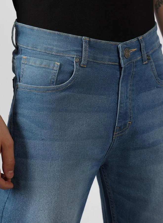 Dennis Lingo Mid Wash Relaxed Fit Jeans by Styli