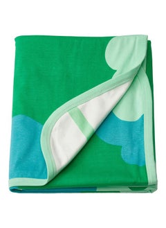 Blanket, green/tree pattern, 80x100 cm