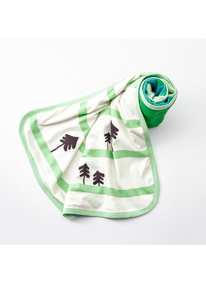 Generic - Blanket, green/tree pattern, 80x100 cm - Image 1