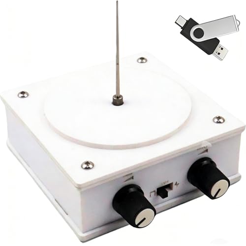 Yoqanr Music Tesla Coil SpeakerBluetooth Mini Tesla Coil Touchable Artificial Lightning Spark Gap Arc Generator Wireless Transmission Experiment Model Science Teaching Lightning ToyWhite - Image 1