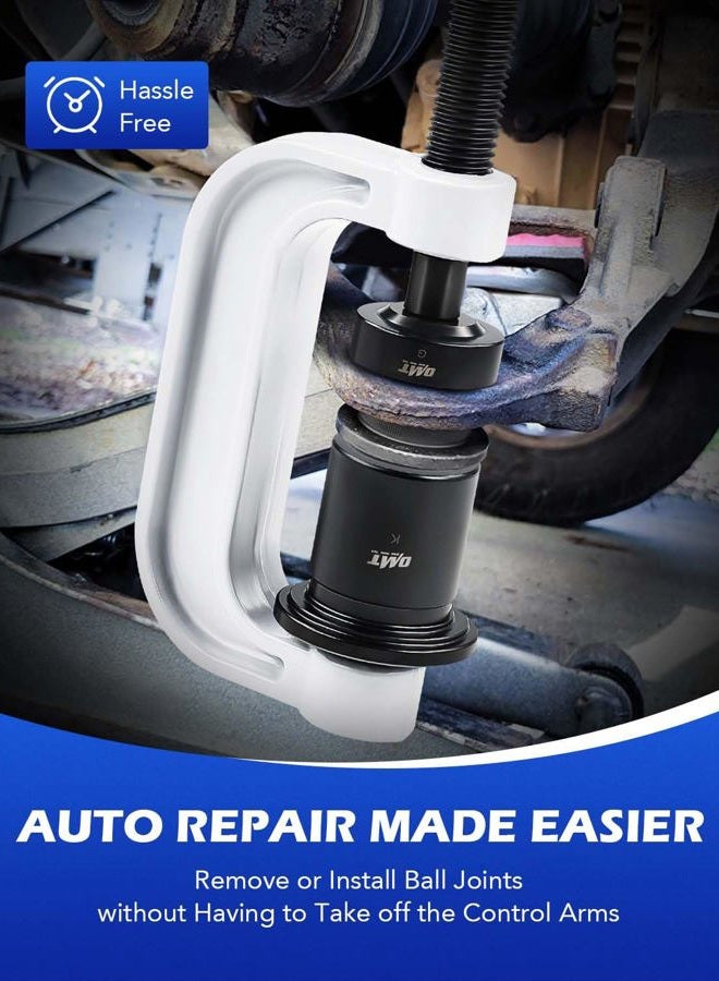 Orion Motor Tech طقم ضغط كرات المفاصل، أداة ضغط كرات المفاصل الثقيلة مع محولات 4x4، طقم إزالة كرات المفاصل لمعظم السيارات والشاحنات الخفيفة ذات الدفع الثنائي والدفع الرباعي - Image 5
