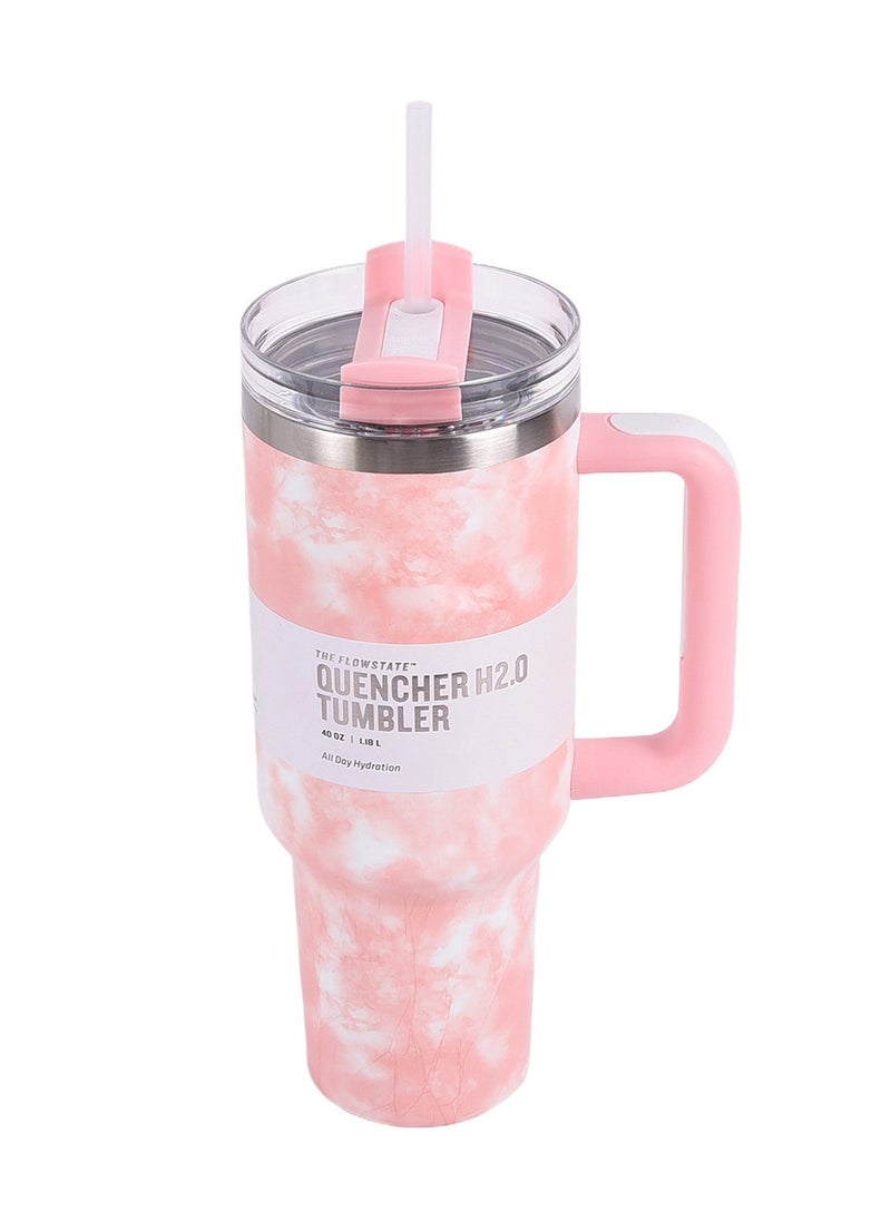 Stanley - Stanley Stainless Steel Tumbler - Vacuum Insulated Water Bottle for Home, Office or Car Reusable Cup with Straw Leak Resistant Flip Cold for 12 Hours or Iced for 2 Days, 40oz, Couple water cup - Image 1