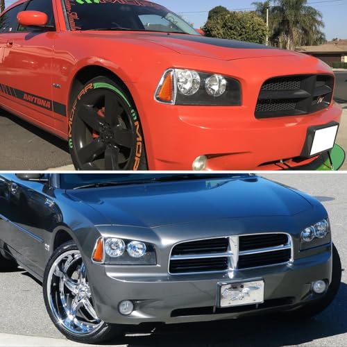 Tonsya For 2006 2007 2008 2009 2010 Dodge Charger Sxt Rt Se Srt8 Front Bumper Side Marker turn signal housing Amber+silver housing CH2550124 CH2551126 - Image 4
