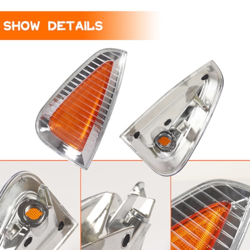 Tonsya For 2006 2007 2008 2009 2010 Dodge Charger Sxt Rt Se Srt8 Front Bumper Side Marker turn signal housing Amber+silver housing CH2550124 CH2551126 - Image 2