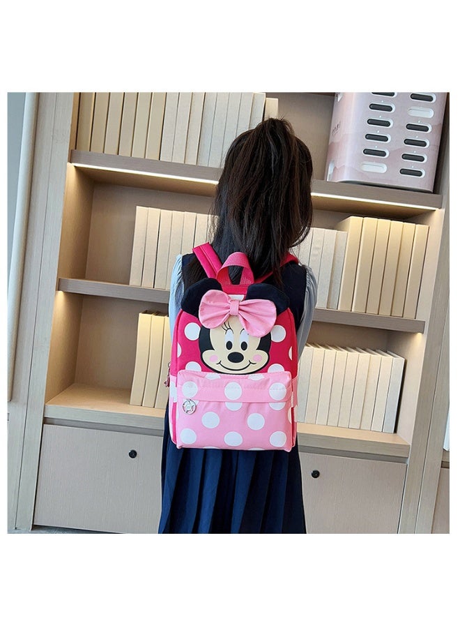 Cute Minnie Mouse backpack, cartoon plush Minnie character, lightweight with large capacity, casual travel and school bag, perfect for teens' everyday use - Image 3