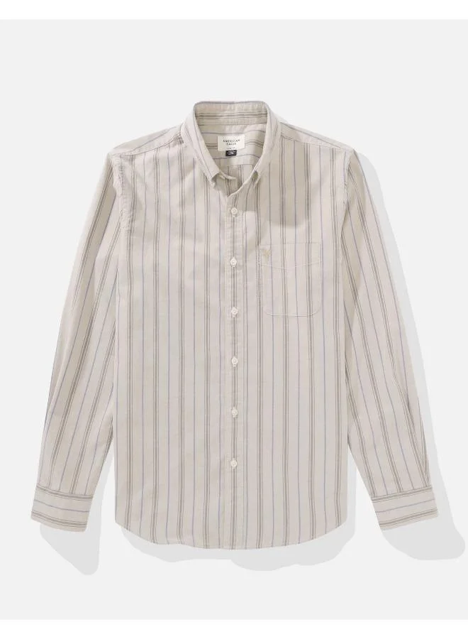 امريكان ايجل AE Striped Slim Fit Oxford Button-Up Shirt