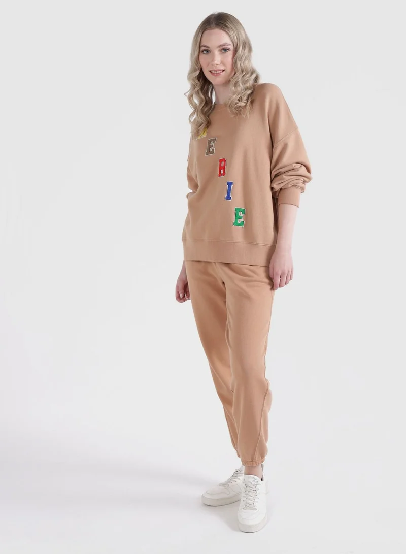 Aerie Graphic Crew Neck Sweatshirt