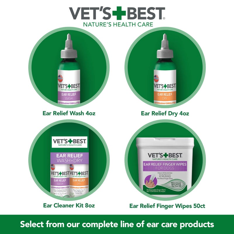 Vet's Best Dog Ear Relief Wash - Alcohol-Free No-Sting Formula - Controls Odors & Itching - Cleans Wax & Debris - 16 Ounces - Image 5