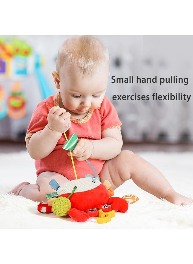 Car Seat Toys for Babies 0–12 Months – Hanging Baby Activity Toy for Car Seat, Stroller, Crib & Gym – Infant Plush Rattle with Mirror, Crinkle, Clip-On for Boys & Girls - Image 2