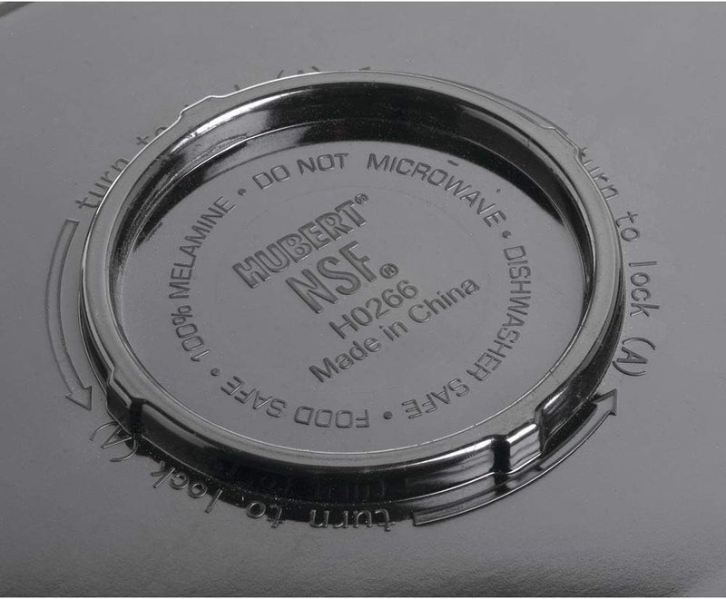 Hubert Curveware Pan Food Bar Pan 1/2 Size Black Melamine - 9 7/8" L x 12" W x 6" D - Image 3