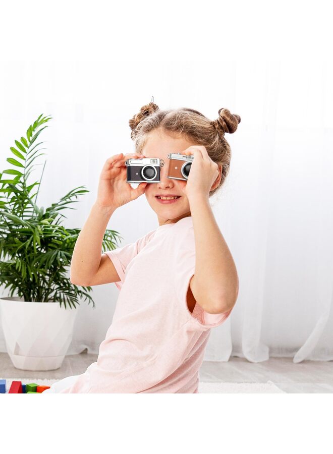 كاميرا مصغرة بمقياس ١:٤، دعامة كاميرا SLR صغيرة، زينة كاميرا صغيرة، طراز كاميرا عتيقة، كاميرا SLR رقمية، ملحقات ديكور صغيرة، أدوات تصوير (٣ قطع). - Image 2