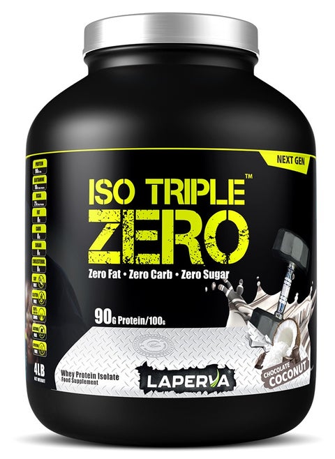 Iso Triple Zero Isolate Whey Protein Next Generation, Zero Sugar, Zero Carb and Zero Fat,  Flavor, Chocolate coconut, 4 Lb