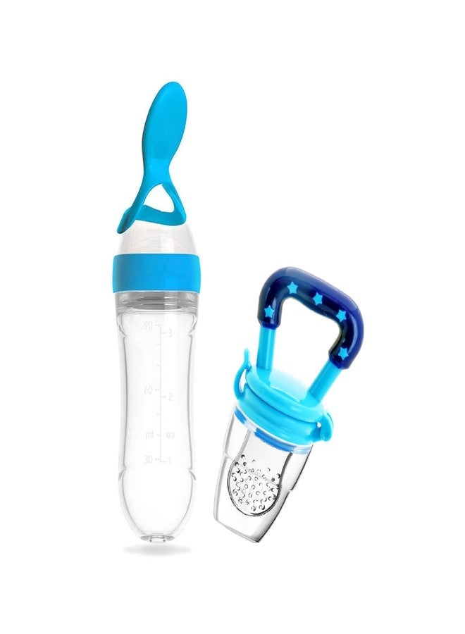 BUBBLINO Baby Fruit Feeder and Food Feeding Spoon Ultra Soft Food Grade Silicone for Cereals for Infant Baby 3 Months Plus for Kids 6 to 12 Months - Gentle on Gums - Baby Care 03-36M - Multicolour - Image 1