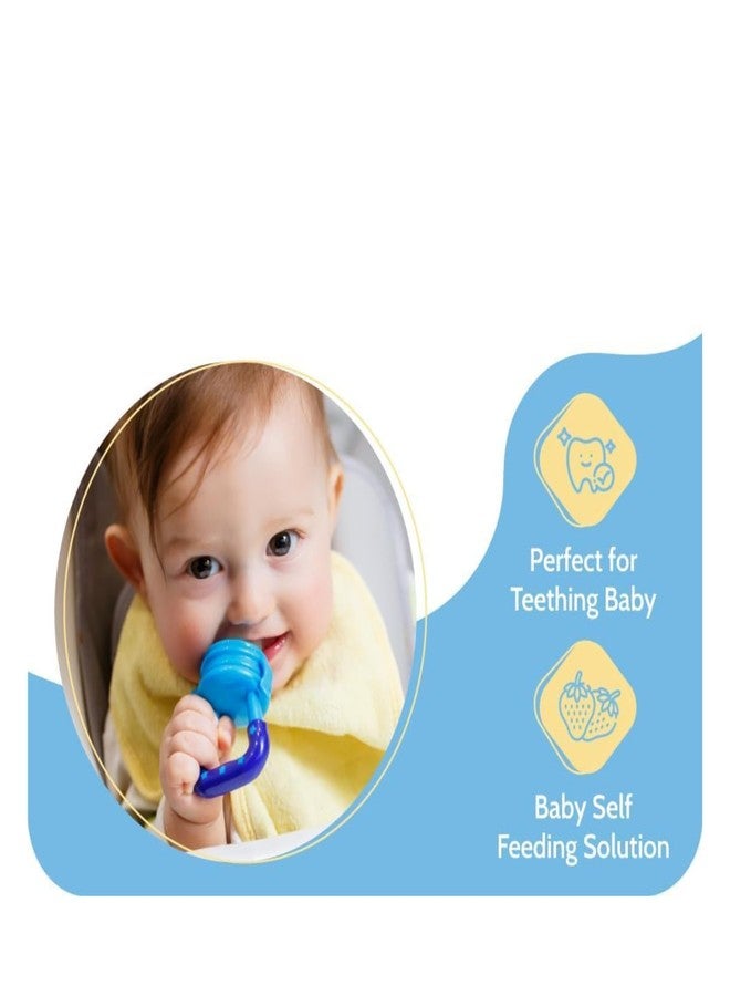 BUBBLINO Baby Fruit Feeder and Food Feeding Spoon Ultra Soft Food Grade Silicone for Cereals for Infant Baby 3 Months Plus for Kids 6 to 12 Months - Gentle on Gums - Baby Care 03-36M - Multicolour - Image 3